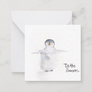 Tis the Season Penguin  Note Card