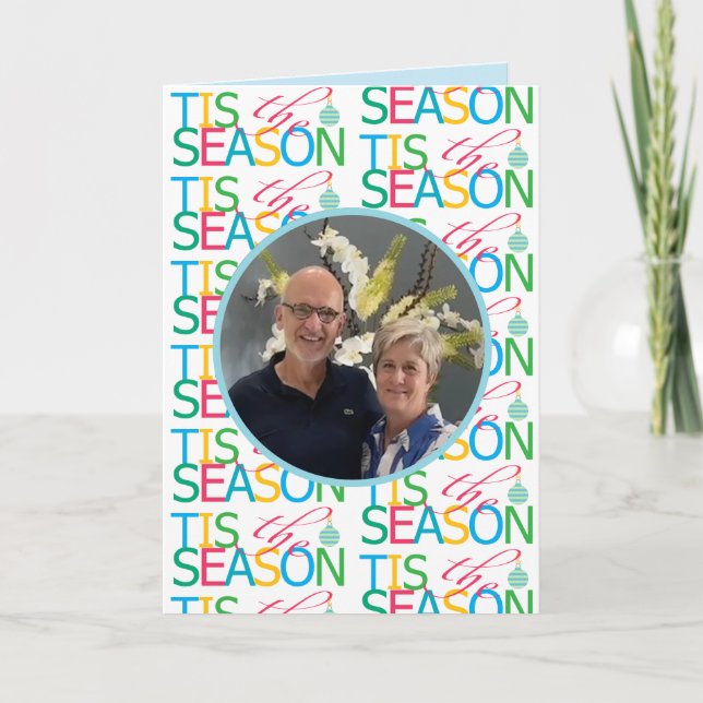 Tis the Season Photo Holiday Card (Front)