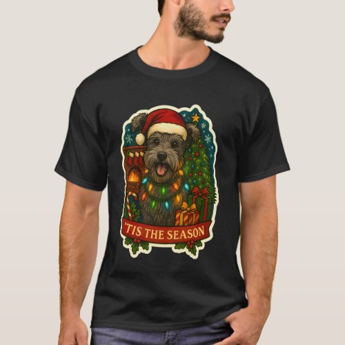 Tis The Season PUMI Dog Merry Christmas Holiday Mo T-Shirt