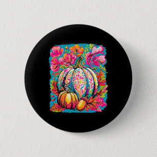 Tis The Season Pumpkin Autumn Fall Y'all Leaves Th Button
