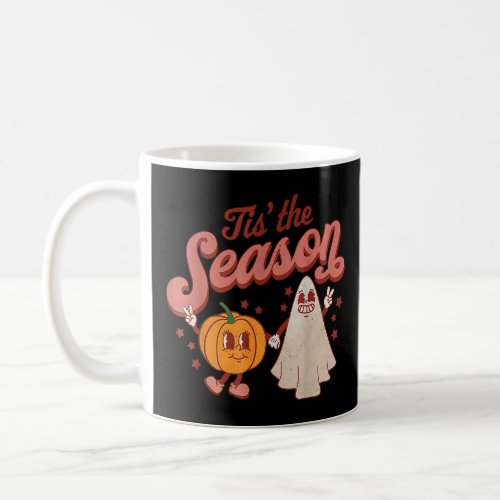 Tis The Season Pumpkin Boo 60s 70s Hippie Hallowee Coffee Mug