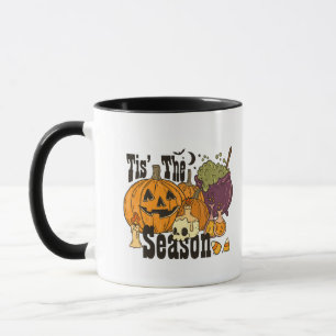 Tis' The Season Pumpkin Cauldron Candles Halloween Mug