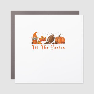 Tis The Season Pumpkin Leaf Latte Fall Thanksgivin Car Magnet
