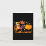 Tis The Season Pumpkin Leaf Latte Fall Thanksgivin Card
