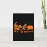 Tis The Season Pumpkin Leaf Latte Fall Thanksgivin Card