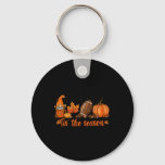 Tis The Season Pumpkin Leaf Latte Fall Thanksgivin Keychain