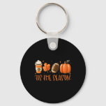 Tis The Season Pumpkin Leaf Latte Fall Thanksgivin Keychain
