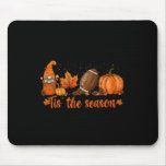 Tis The Season Pumpkin Leaf Latte Fall Thanksgivin Mouse Pad