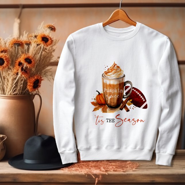 Tis the Season Pumpkin Spice Football Fall Autumn Sweatshirt (Creator Uploaded)