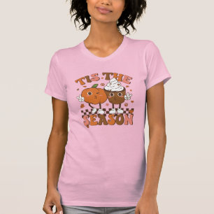 Tis the Season Pumpkin Spice Groovy Retro T-Shirt