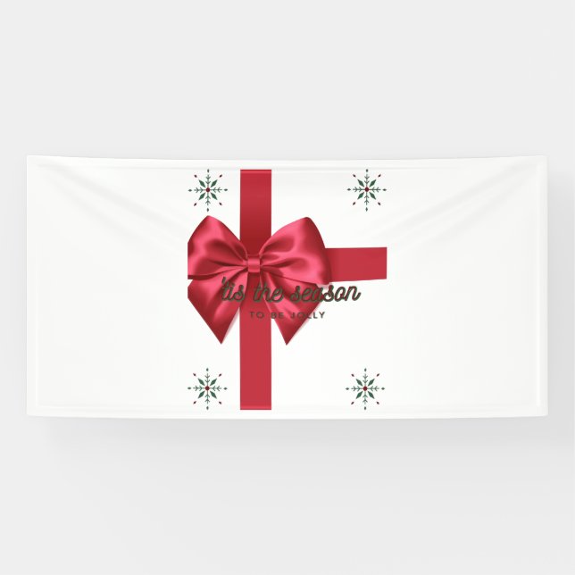 Tis The Season Red 4x8 Vinyl Banner (Horizontal)