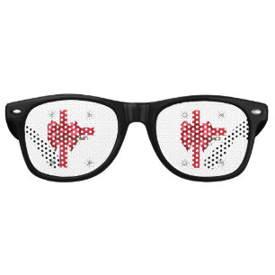Tis The Season Red Party Retro Sunglasses