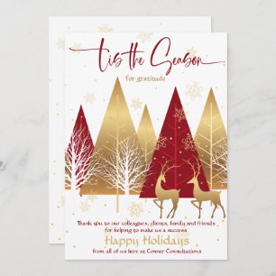 'Tis the Season Red Stylized Business Appreciation Invitation