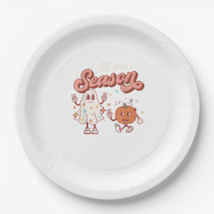 Tis The Season Retro Halloween Party Funny Graphic Paper Plates
