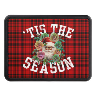 tis the season santa claus flower floral holiday hitch cover