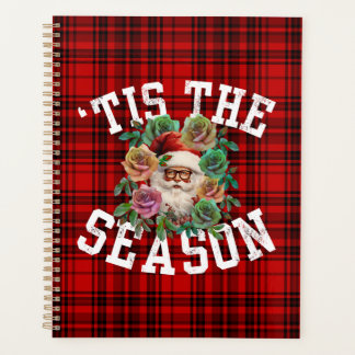 tis the season santa claus flower floral holiday planner
