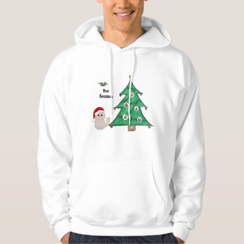 Tis the Season Santa Claws With Christmas Tree  Hoodie