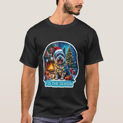 Tis The Season Skye Terrier Dog Merry Christmas Mo T-Shirt