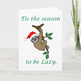 Tis the season! Sloth Christmas card