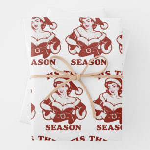 Tis The Season Snarky Christmas Sarcastic Funny  Wrapping Paper Sheets