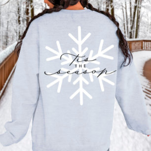 Tis the Season Snowflake Calligraphy Holiday Sweatshirt