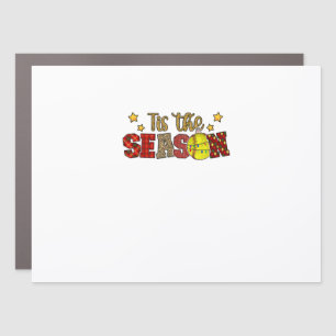 Tis The Season Softball Christmas Softball Player Car Magnet