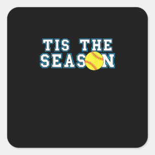 Tis The Season Softball Coach Creative Casual Square Sticker
