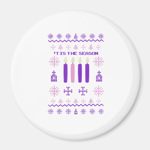 Tis The Season Sweater Christmas Xmas Catholic Magnet