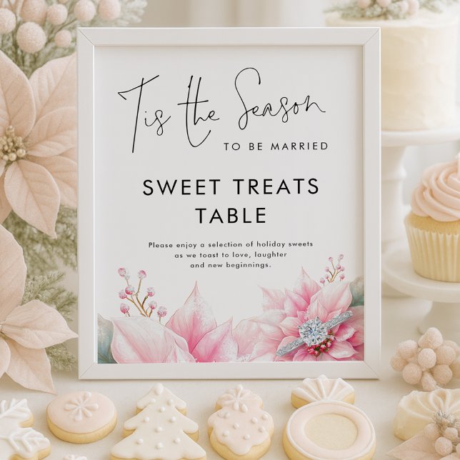 Tis the season Sweet Treats Table Bridal Shower Poster (Creator Uploaded)
