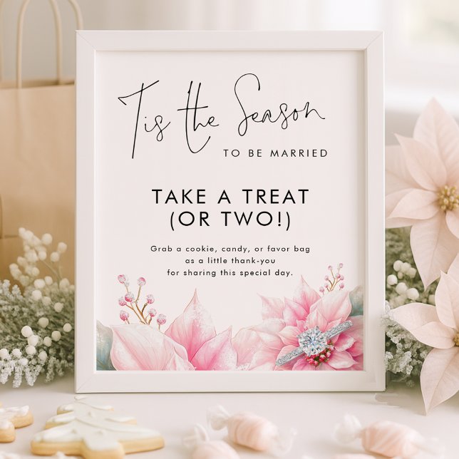 Tis the season Take Treat Favor Sign Bridal Shower (Creator Uploaded)