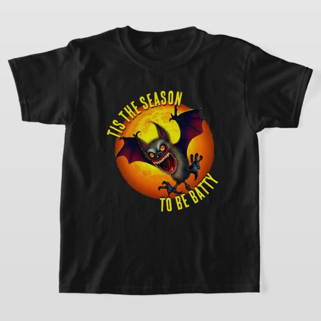 Tis the Season To Be Batty Vampire Bat T-Shirt (Laydown)
