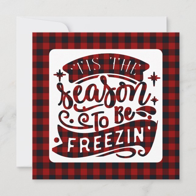 Tis the Season to be Freezin Buffalo Plaid Winter (Front)