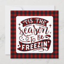 Tis the Season to be Freezin Buffalo Plaid Winter