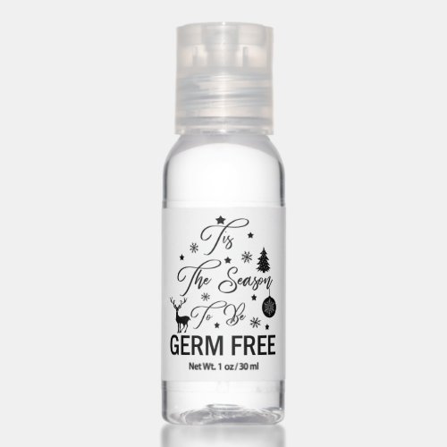 Tis the Season To Be Germ_Free  Christmas Humor Hand Sanitizer