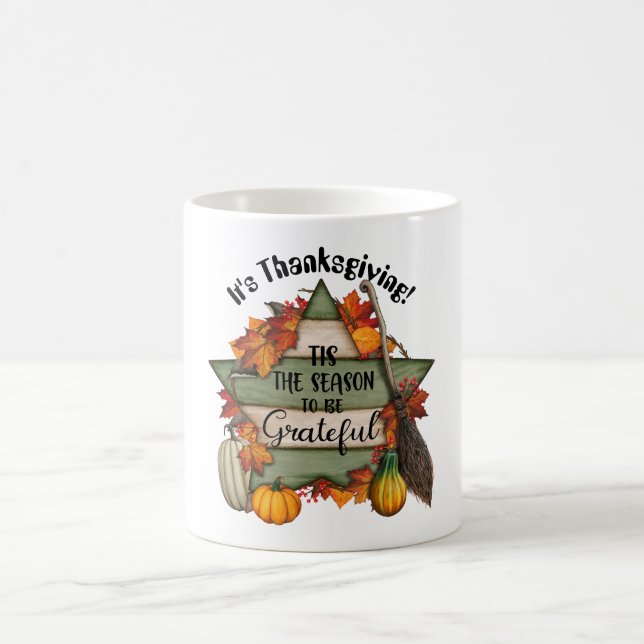 Tis The Season To Be Grateful Coffee Mug (Center)