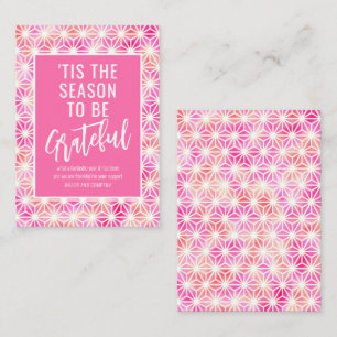 'Tis The Season To Be Grateful Corporate Christmas Note Card