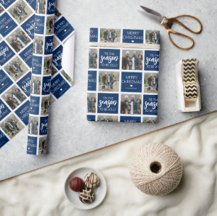 Tis The Season To Be Jolly 2 Photo Holiday Wrapping Paper