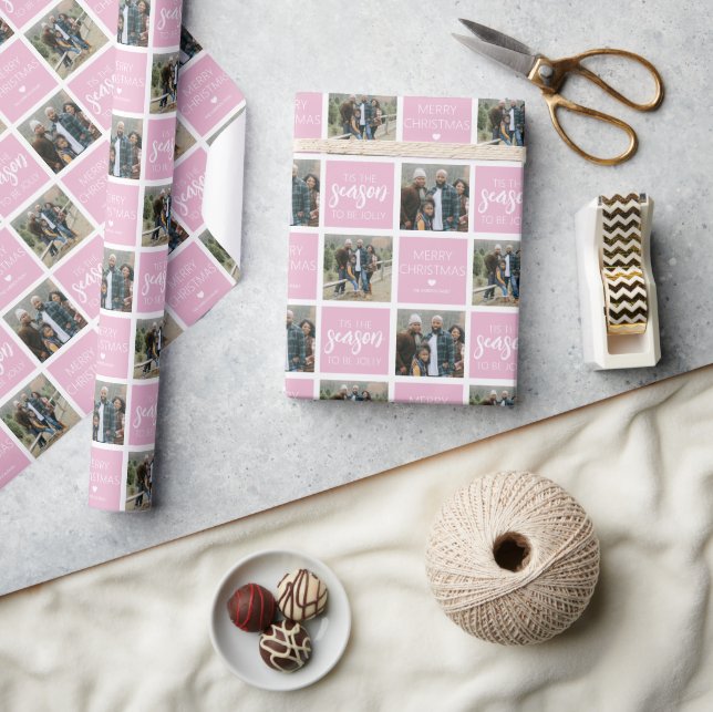 Tis The Season To Be Jolly | 2 Photo Holiday Wrapping Paper (Crafts)