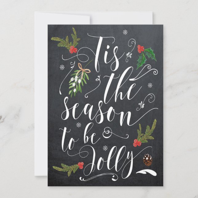 Tis the Season to be Jolly christmas holiday card (Front)