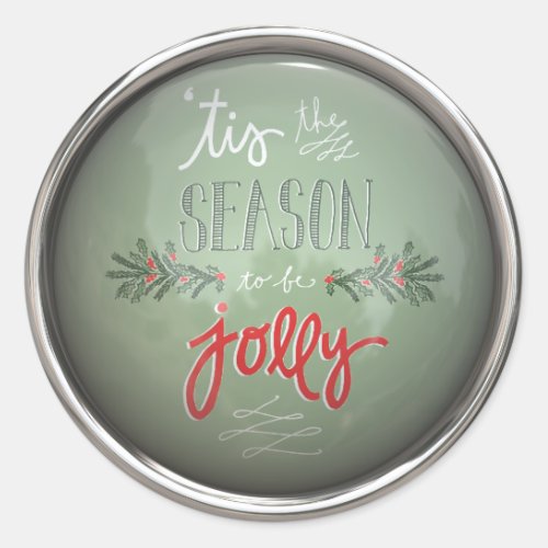 Tis The Season To Be Jolly Classic Round Sticker