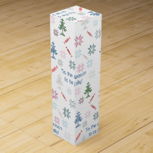 'Tis the season to be jolly! Colorful Christmas Wine Box