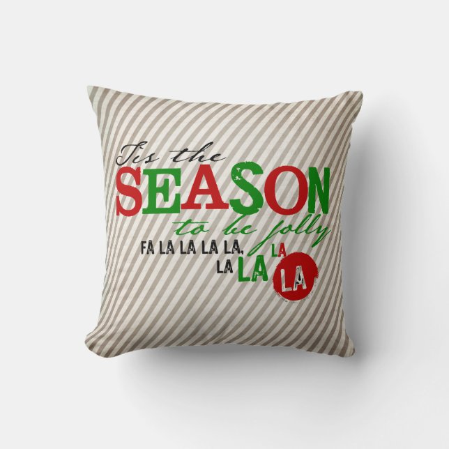 Tis the Season to be Jolly Holiday Pillow (Front)