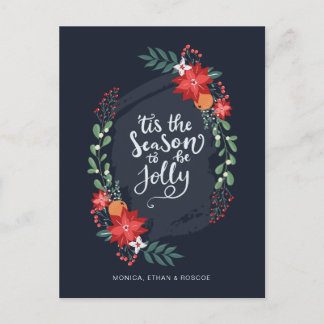 'Tis the Season to be Jolly Holiday Postcard