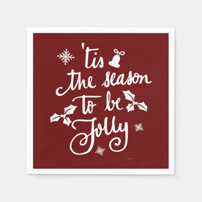 tis the season to be jolly napkins (Front)