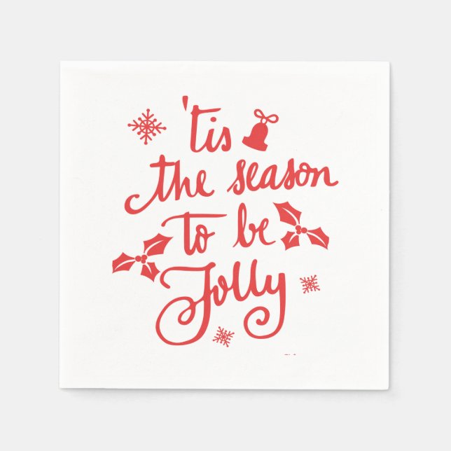 tis the season to be jolly napkins (Front)