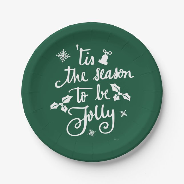tis the season to be jolly paper plates (Front)