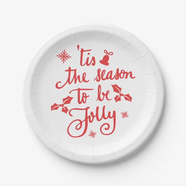 tis the season to be jolly paper plates (Front)