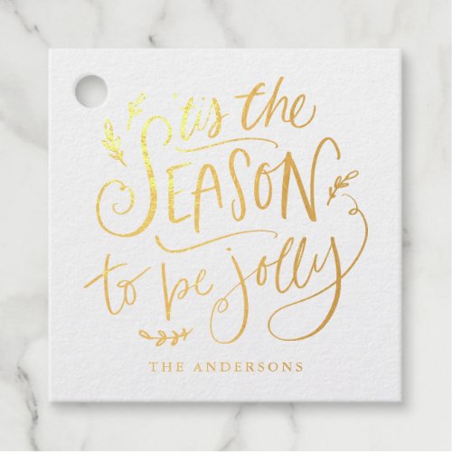 Tis The Season to be Jolly Red Holiday Gift Tags