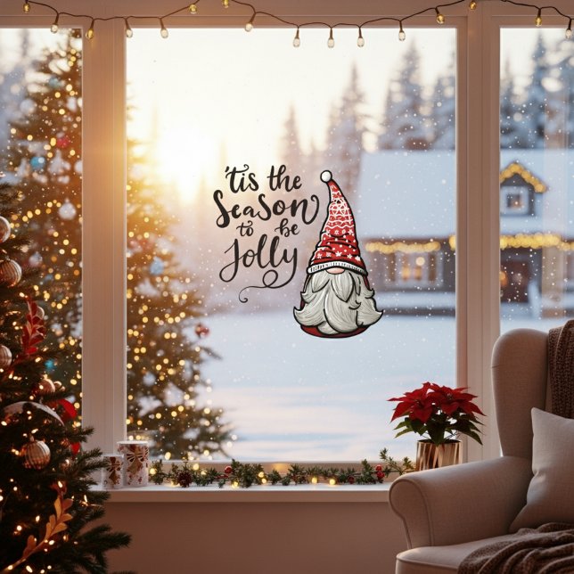 Tis The Season To Be Jolly Window Cling (Tis The Season To Be Jolly Window Cling)