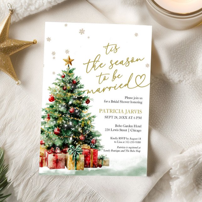 Tis the Season to be Married Bridal Shower Invitation (Creator Uploaded)